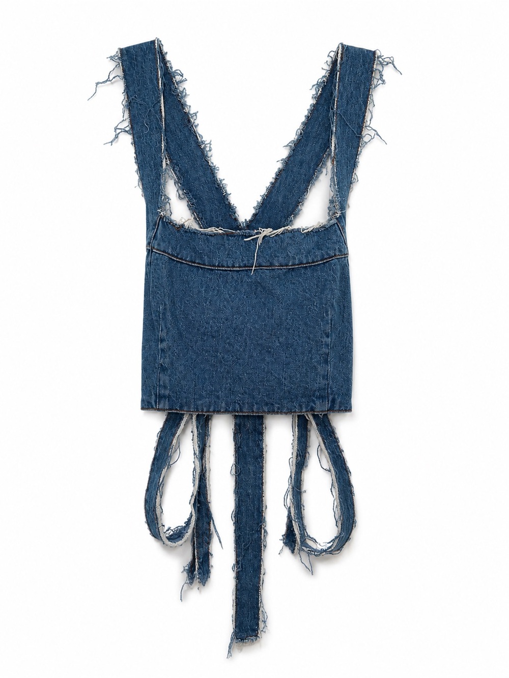 ☕️Denim Back tie top
